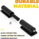4PACK Gate Hinge, Heavy Duty (7"), Weld-On Install, Wood/Metal Fence - Black