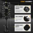 Front Complete Strut Assembly Shock Absorber Fit for Toyota Corolla Sedan 1993-2002, for Chevrolet Prizm 1998-2002, for Geo Prizm 1993-1997 with Coil Spring, Replace 271951R 271952L 2PCS