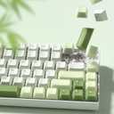 Womier Matcha Green Keycaps PBT, Jelly Keycaps 60 75 100 Percent, Translucent Jade Key caps Custom 127 Keys, Cherry Profile for 61/68/84/87/98/100 Cherry Gateron MX Mechanical Gaming Keyboards