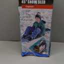 Sunlite Sports 45 Snow Sled  Foldable or Foam Style Toboggan for Kids & Adults, Reinforced Bottom, Durable Stitching & Ergonomic Handles  Lightweight & Portable Winter Sled (3.1) Ice Captain 45" Foldable Sled)