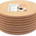 Cork Trivet, 8 Pack High Density Thick Cork Trivets for Hot Dishes, 8 Inch Heat Resistant Large Coaster for Kitchen, Hot Pads for Table & Countertop