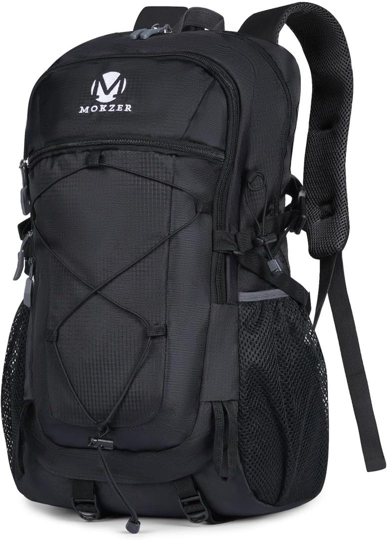 Hiking Backpack, 40L Lightweight Waterproof Camping Daypack for Men and Women, Travel Bag for Outdoor Sport Trekking (Black)