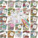 Liliful 144 Pcs Motivational Sayings Coloring Book Bulk for Adult DIY Art Stress Relief Drawing Book with Inspiring Patterns for Adults, Party Favors, Goodie Bag Filler and Holiday Gifts