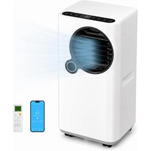 Portable Air Conditioners 16000 BTU 6-in-1 Smart AC Unit with WiFi App for Large Rooms up to 750 Sq. Ft., Quiet 45dB Sleep Mode 24H, Child Lock, Dehumidifier Fan, Perfect for Bedroom Home Office