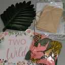 Two Wild Birthday Decorations Girl, Jungle Theme 2nd Birthday Party Supplies for Girls, Jungle Animal 2nd Bday Decoration for Girls, Second Bday Decor