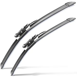 Wiper Blades for Tesla Model X, 28" + 18"(Pack of 2) Windshield Wipers with Integrated Washing, Automotive Replacement Front Windshield Wiper Blades for My Car, All-Seasons Applicable