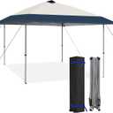 HYPER VENTURE 13x13ft Pop Up Canopy Tent with One Push Setup, Portable Outdoor Event Shelter with Rolling Carry Bag for Camping, Beach, Market, Patio (Navy)