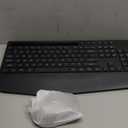 Wireless Keyboard and Mouse Combo - Full-Sized Ergonomic Keyboard with Wrist Rest, Phone Holder, Sleep Mode, Silent 2.4GHz Cordless Keyboard Mouse Combo for Computer, Laptop, PC, Mac, Windows -Trueque (1 PACK, Black)