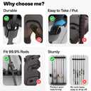 OJYDOIIIY Wall Mount Fishing Rod Holders,Vertical Fishing Pole Storage Rack for Garage 2 Packs