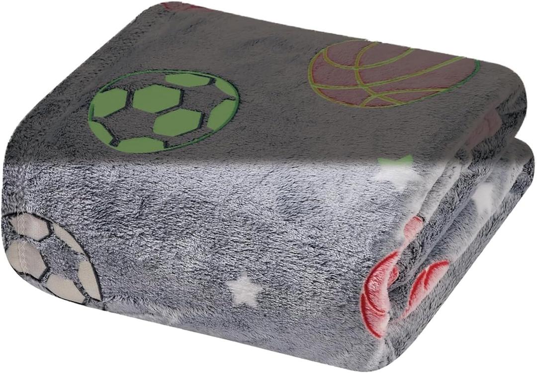 Ultra Plush Cosmic Glow in The Dark Throw Blanket (50" x 60") (All-Star)