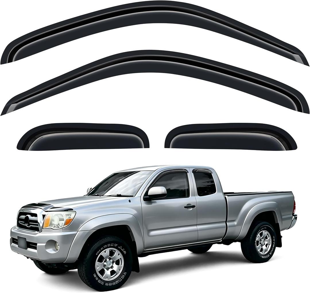 Window Visors Rain Guards for Toyota Tacoma Access Cab 1995-2004