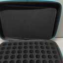 ELLDOO Alcohol Ink Storage Carry Case, Fits up to 70 Bottles, Alcohol Ink Case Miniature Paint Carry Organizer for Ink and Paints with Foam Insert and Inner Storage Pocket, Blue (Ink not Included)