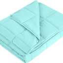 L'AGRATY Weighted Blanket - 48"x72" 15lbs Cooling Breathable Heavy Blanket with Glass Beads for Adult All-Season