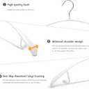 Nature Smile Non Slip PVC Coating Sweater Hangers,Dress Suit Coat Hangers,Wide Shoulder Bump Free Golf T Shirts Clothes Hangers (White Color 10 Pack)