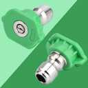 3 x HAOHIZE Pressure Washer Tips, 5 Pcs Pressure Power Washer Nozzle Tips for 1/4'' Quick Connect, 4000 PSI Multiple Degrees Pressure Washer Spray Nozzle (0, 15, 25, 40, 65) 2.5 GPM