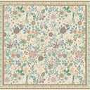 Washable Pee Pads for Dogs 72"x 72", Super Absorbent Boho Reusable Puppy Pads with Colorful Flowers Patterns for Potty Training, Floor, Couch, Bed, and Crate (72*72 Inch(Pack of 1), Yellow)