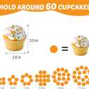 Cupcake Stand, 6 Tier Cupcake Stand for 50 Cupcakes, Round Acrylic Dessert Table Display, Clear Cupcake Tower Display for Party, Wedding, Graduation, Baby Shower