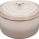 Enameled Cast Iron Dutch Oven Pot with Lid, for Sourdough Bread Baking, Round Dutch Ovens, 6 Quart, Latte