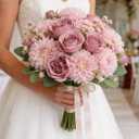 16 Bundles Artificial Flowers Peonies Bulk, Silk Fake Flower with Stems for DIY Bouquet Faux Peony Floral Arrangements for Vase Centerpiece Home Wedding Party Centerpiece(Pink)