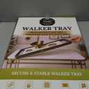 Walker Tray for Folding Walker with Cup Holders, Non-Slip Mat & Bag - Adjustable Universal Plastic Food Table for Seniors - Detachable Guardian Accessories - Removable Walker Trays for rolling walker