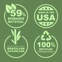 Samsill Plant-Based 3 Inch Durable D-Ring, View Binder, Eco-Friendly, USDA Certified Biobased, 2 Count,Pack of 1, Rose
