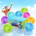 Reusable Water Balloons for Kids - No Magnets, Leak-Resistant Silicone Splash Balls, Quick-Fill & Long-Lasting - Durable Outdoor Water Toys for Summer Pool Party, Backyard Water Games (8PCS)