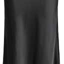 Women Solid High Waist Silky Casual Elastic Satin Long Skirt Ankle Length, XL