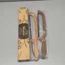 Woodever Bread Knife, 2 Pack Bread Slicer for Homemade Bread, 16'' Wooden Sourdough Bread Knife with Bow Design, Premium Stainless Steel Serrated Bread Cutter for Bagels and Baguettes (2 Pack)