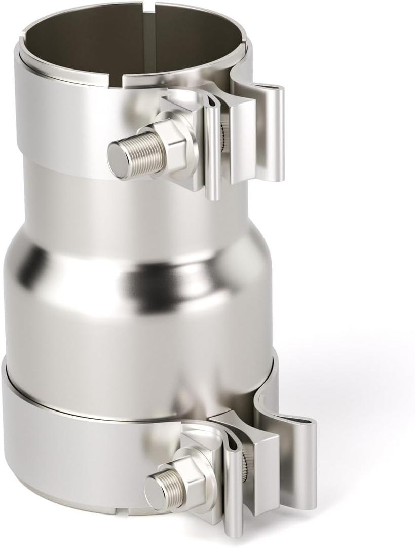 GASHER 304 Stainless Steel Reducer Connector 2.5 to 3 Inch with Clamp for Pipes