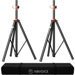 Speaker Stands Tripod Pair for Large Speakers - Adjustable Height 4.2 to 7.1-Foot, Durable Tripod with Non-Slip Rubber Feet, Portable with Carrying Bag for Stage, Studio, & Travel