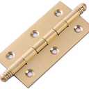 4Pack Decorative Solid Brass Cabinet Cupboard Door Butt Hinges Furniture Folding Hinges Hardware Lot 3inch (4, 3")