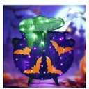 Halloween Decorations Outside Witches Cauldron - HOYECHI Outdoor Halloween Decor Lighted Cauldron 2.5FT, Light Up 3D Witch Cauldron with 60 LED Lights, for Front Yard Porch Gardens Lawns Party