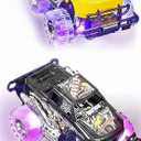 Light-Up Monster Truck Toys (2-Pack)  Push-&-Go Cars with Glowing Wheels  Birthday Gift for Toddlers, Boys & Girls Ages 3+  Durable Friction-Powered Trucks  Batteries Included