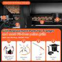 Upgraded 2.0 RPM Auger Motor, Fire Burn Pot and Hot Rod Ignitor, Grill Induction Fan for Traeger and Pit Boss Pellet Grill, Fire Pot Replacement for Traeger Parts Replacement, with Ash Remover, Screws