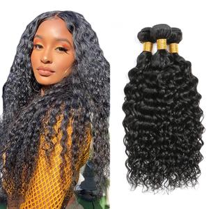 Natural Black Curly Wave Bundles #1B Human Hair Bundles 14 16 18 Inch Double Weft Curly Wave Human Hair Extensions For Women 3 Bundle Total 150g