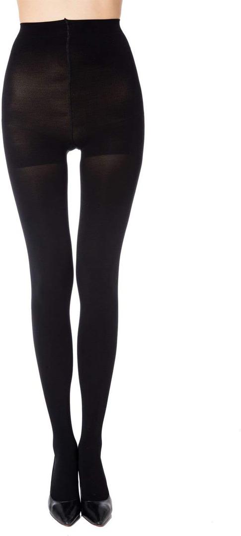 MANZI Run Resistant Control Top Panty Hose Opaque Tights L