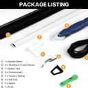 Paramondo 2 Sets DIY Window Screen Frame Kit, Easy Cut-to-Size Design Window Screen, Includes Screen Mesh, Frame Parts & Tools for Window Screen Replacement, White, 46" Lx 46"W