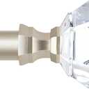 TONIAL Curtain Rods 32 to 115 Inch(2.6-9.6ft), Telescoping Splicing 3/4 Single Rods for Windows Christmas Decorative Drapery Rod with Acrylic Diamond Finial, Champagne Gold