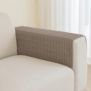 Couch Arm Covers Chair Arm Covers, Non Slip Sofa Arm Covers, Armrest Covers for Sofa, Furniture Covers Couch Protector Set of 2pcs (26x26inch, Brown)