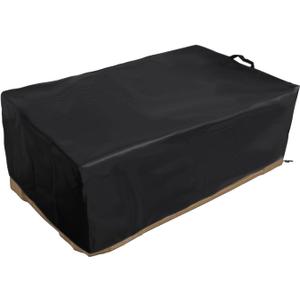 Kids Black Sandbox Cover for Step2 Naturally Playful Sandbox II, 600D Oxford Cloth 53x33x18 Inch Waterproof Sandboxes Lid with Storage Sand Box Bag for Outdoor Toys