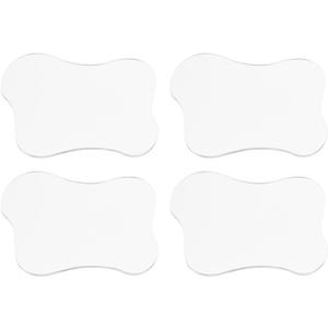 uxcell 4pcs Acrylic Irregular Coasters, Clear Cloud Shape Coffee Cup Coaster Dining Table Ornaments for Kitchen Bar, Transparent (4.7x4 Inch)