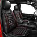 Custom For Dodge Ram 1500 Seat Covers 2500 3500 2026 2025 -2002 Full Set,  014# Black&Red, Full Set-Flat Bench