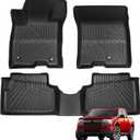 OCTOMO Hybrid Floor Mats for 2025 Ford Maverick (2022-2025) | Front & 2nd Row Custom Fit TPE Floor Liners All-Weather | Anti-Slip Heavy-Duty Truck Accessories(Hybrid Version Only)