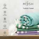 MUSH 100% Rayon derived from Bamboo Light Weight Turkish Style Towels: Ultra Soft, Super Absorbent, Bath Towel for Home & Travel (Large, Navy, Peach, Dk. Green, Aqua)