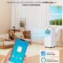 Portable Air Conditioners 8,000 BTU, Quiet Air Conditioner with WiFi/App Control, 24H Timer, Dehumidifier, Fan, Cooling, Sleep Modes 4-in-1 AC Unit for Room with Window Kit, for Bedroom/Office