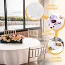 BRILLMAX 6 Pack White Round Tablecloths 120 Inch for 60 Tables - 150 GSM Polyester Fabric, Floor Length Drop, Water, Stain & Wrinkle Resistant Cloth Cover for Wedding Reception Banquet Dining