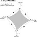 AsterOutdoor Sun Shade Sail Rectangle 10' x 10' UV Block Canopy for Patio Backyard Lawn Garden Outdoor Activities, Sand