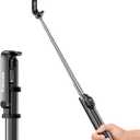 67 Selfie Stick Travel Tripod, Extendable Tripod for iPhone with Wireless Remote Control and Phone Holder, iPhone Stand for Photograph, Compatible with All Cell Phones, Black