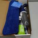 Microfiber Spray Mop for Floors Cleaning: Wet Dry Hardwood Floor Mops with 3 Washable Reusable Pads for Swiffer Powermop - Flat Mop with Sprayer for Tile Wood Laminate Vinyl Marble (Dark Blue)