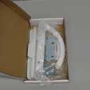 Patio Door Handle Set with Mortise Lock 45 for Replacement Mortise Style Reversible Design Non-keyed Sliding Patio Glass Door Handles, Fits 3-15/16 Screw Hole Spacing White Finish